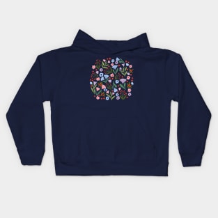 Summer ditsy wildflowers Kids Hoodie